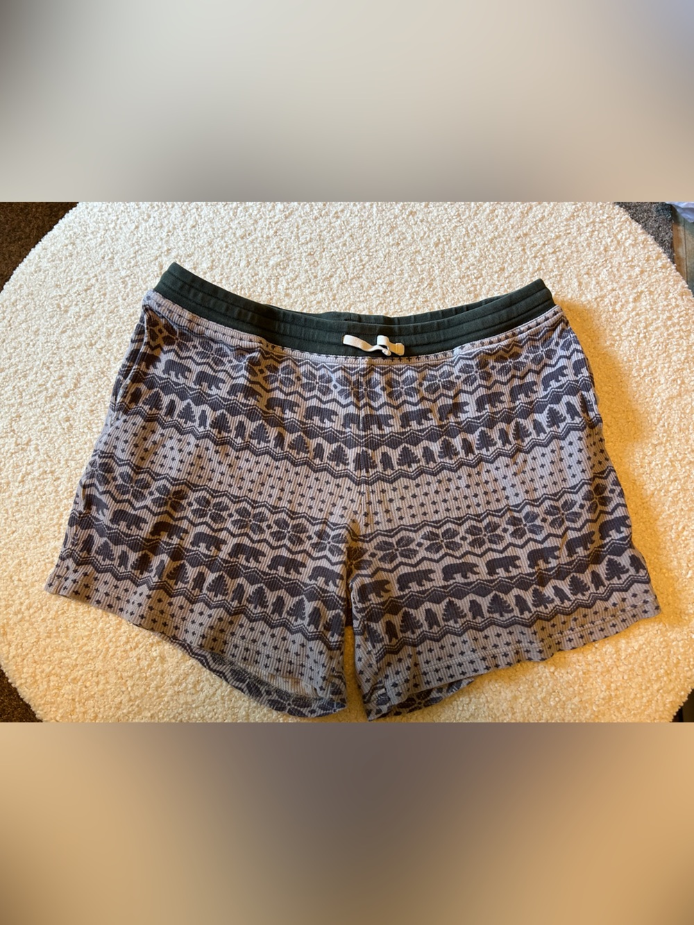 chubbies Gray Patterned Athletic Shorts with Black Waistband